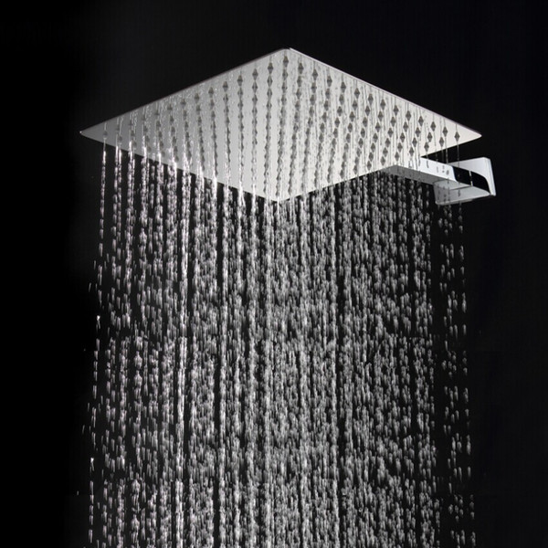 Free shipping 30cm * 30cm square stainless steel ultra-thin showerheads. 12 inch rainfall shower head.Rain shower.