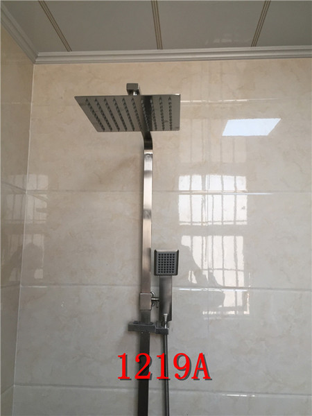 2017 Contemporar set new models 1219A, pure hand polished stainless steel wire drawing, Spain roll, multifunctional water outlet shower set.