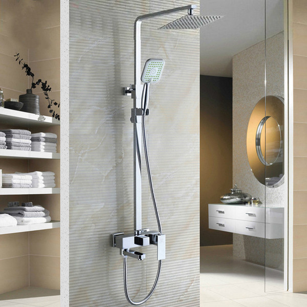 Chrome Bathroom Shower Set Faucet with 8