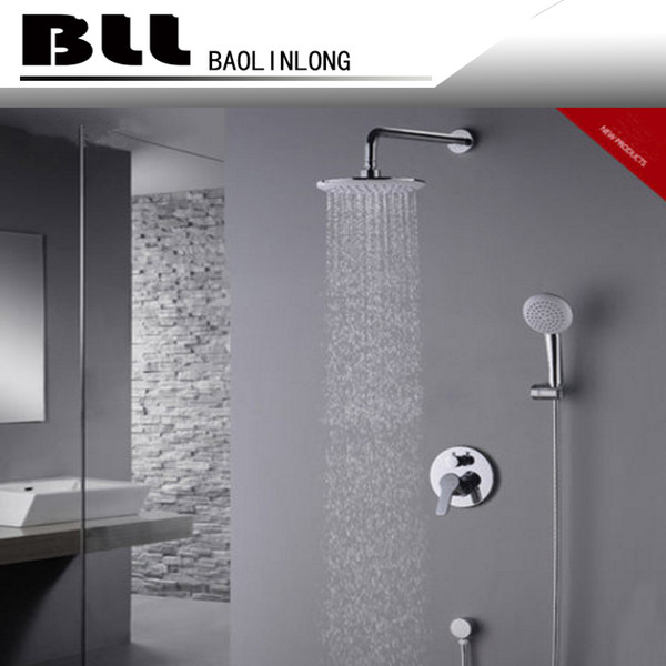 BLL Tub mixer Brass faucet with wider Tap hand shower Round Rain Bathroom Shower Head Brass Hand Shower 6018A