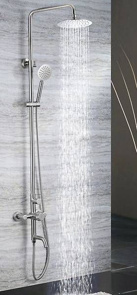 shower set 304 stainless steel green healthy material bath showerfaucet both hot and colod water chromed color