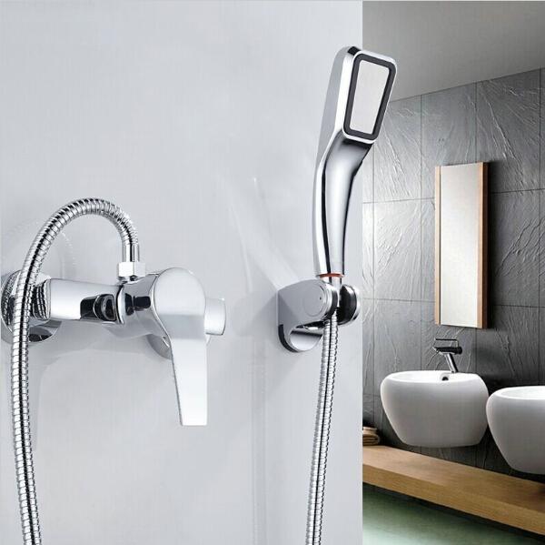 Wall Mounted Bathroom Faucet Bath Tub Mixer Tap With Hand Shower Head Shower Faucet Sets C3033