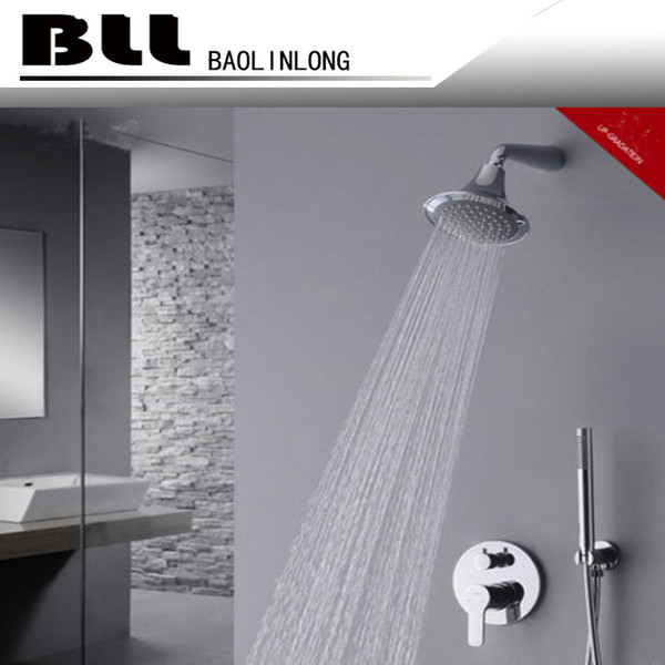 BLL Tub mixer Brass faucet with wider Tap hand shower Round Rain Bathroom Shower Head Brass Hand Shower 7014A