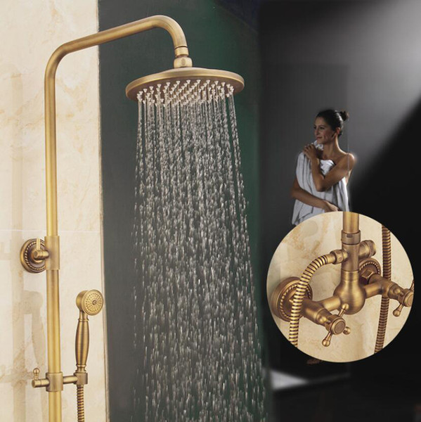 New Bathroom Retro Shower Set High Quality In-wall Copper Full European Style Luxury Bathroom Shower Head Wholesale