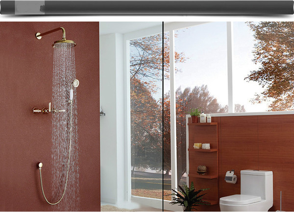 Shipping free Unique European style Brass Round rainfall shower Brass Handheld in-wall mounted concealed shower set 7026