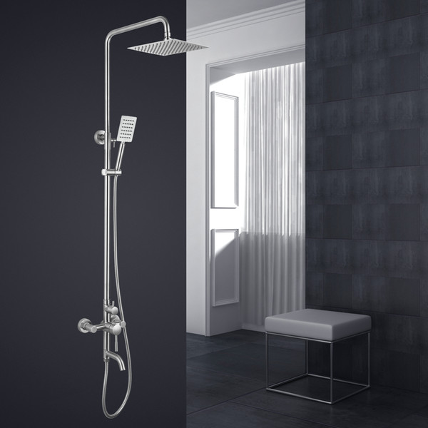 304 stainless steel shower hand shower top hot and cold faucet