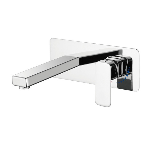 Wall Concealed Embedded Box Basin Faucet Hot and Cold Bathroom Sink Faucets Chrome Surface Mxer Tap 1013