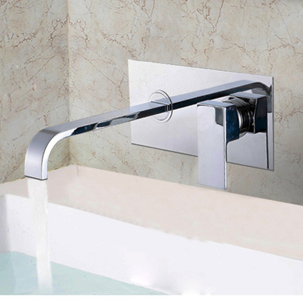 Concealed Bathroom Faucet Basin Sink Faucets With Embedded Box Chrome Finished Brass Mixer Water Taps Hot Cold Control Valve