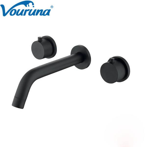 VOURUNA Matte Blacken Basin Faucet Wall Mounted Wholesaler