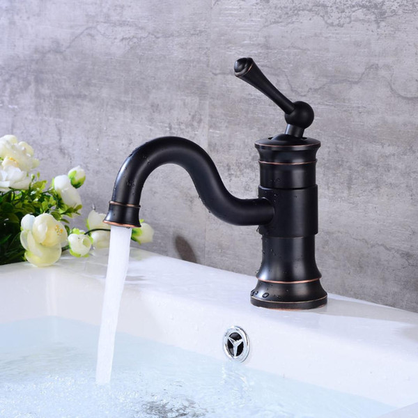 1pcs Basin Faucet Waterfall Antique Durable Vintage Sink Brass Basin Faucet Hot and Cold for Kitchen Bathroom