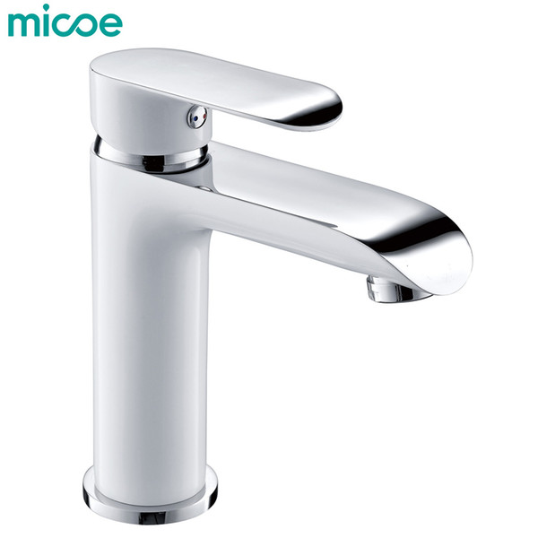 MICOE bathroom faucet mixer basin taps sink waterfall wash basin tap brass chrome vessel hot and cold water taps white