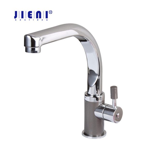 Wholesale-Chrome Deck Mounted Basin Bathroom Faucet Single Handle Bathroom Basin Mixer Water Tap