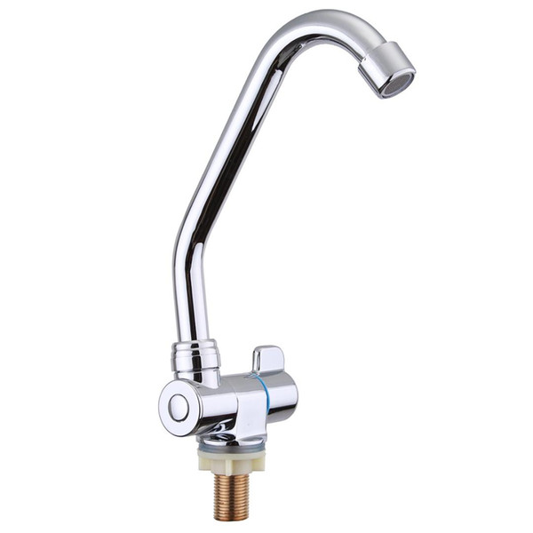 360 Degrees Rotation Single Cold Faucet Boat RV Caravan Turning Folding Kitchen Faucet Deck Mounted Tap Bathroom Basin Faucets