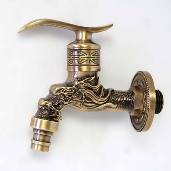 Brass Antique Bronze Bibcock Cold Tap Washing Machine Faucet Toilet Bibcock Copper Bibcock Tap Garden Faucet