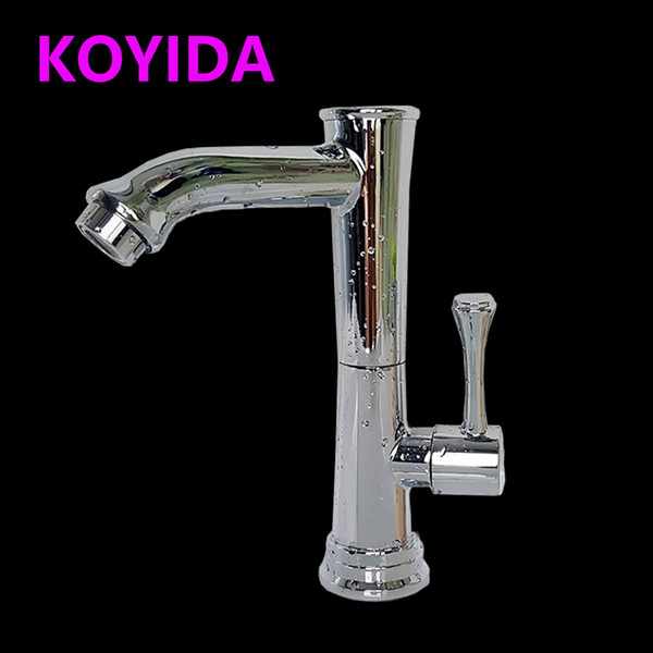 KOYIDA Waterfall Bathroom Basin Faucet Zinc Alloy Hot&Cold Mixer Water Tap Chrome Sink Nozzle Deck Mounted Single Handle Sprayer