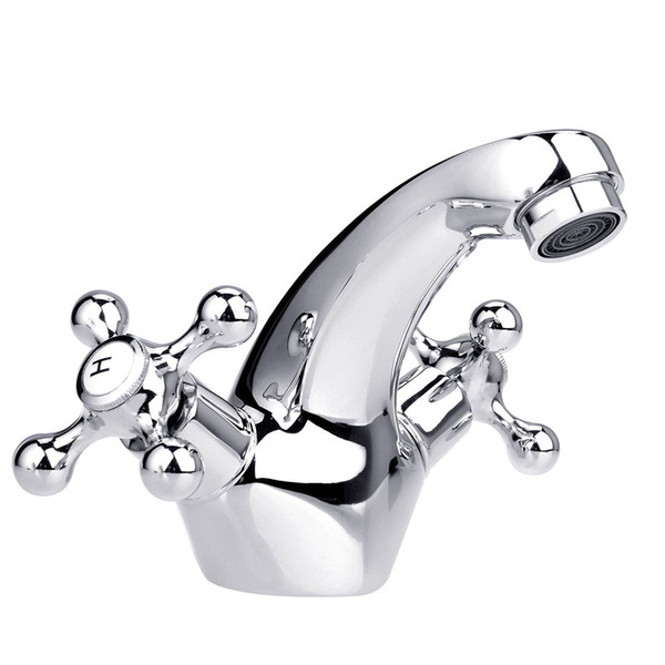 EWS-Victorian Traditional Chrome Bathroom Basin Sink Hot&Cold Mixer Bath Filler Tap