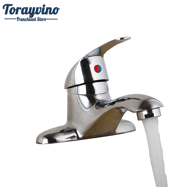 Torayvino Bathroom Faucet Deck Mount Chrome Bathroom Faucet Vanity Vessel Double Hole Sinks Mixer Cold&Hot Water Mixer