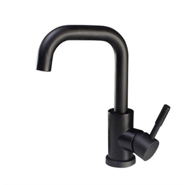 wholesale Fashion 304 stainless steel single cold single lever bathroom basin faucet free shipping include 50cm plumbing hose