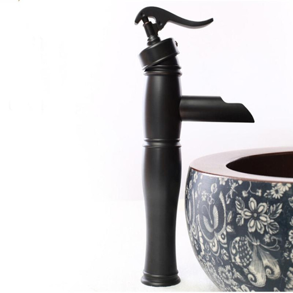 Wholesale- Solid Brass Oil Rubbed Bronze Waterfall Bathroom Basin Faucet Sink Mixer Tap NEW