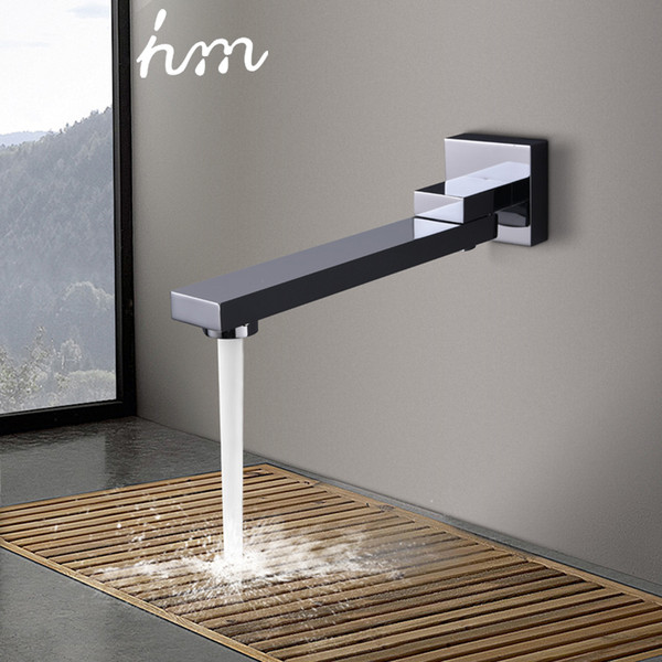 hm 180 Degree Folding Shower Faucets Spout Filler Solid Brass Split-type Bibcocks Basin Faucet Mixer valve Spout & Tap Aerator