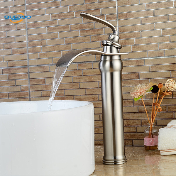 Bath Basin Faucet Brass Brushed Nickel Finished Faucet Sink Mixer Tap Vanity Hot Cold Water Bathroom Faucets