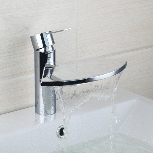 High Quality Short Bathroom Waterfall Spout Deck Mount Single Handle/Hole 8252 Basin Sink Torneira Faucets,Mixer Taps