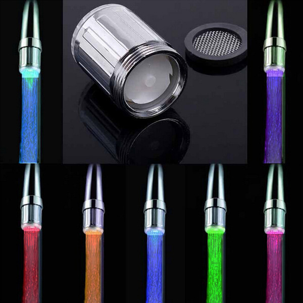 Led Faucet Aerator - Colorful LED 7 Color Change Water Bathroom Sink Faucets Tap - Kitchen Aerator Led Faucet Aerator Light