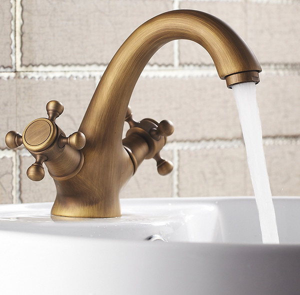 Free Shipping! Brass old bronze basin faucet