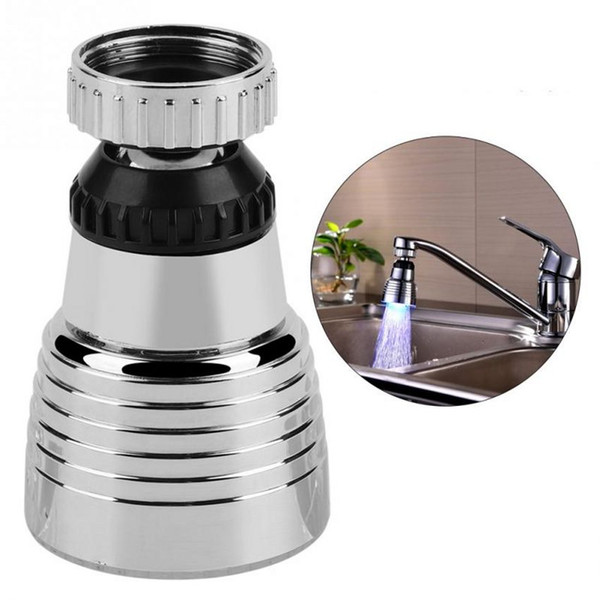 Colored LED Faucet Sprayer 360 Degree Rotate Swivel Faucet Nozzle Temperature Controlled LED Light Kitchen Sink Faucet Sprayer