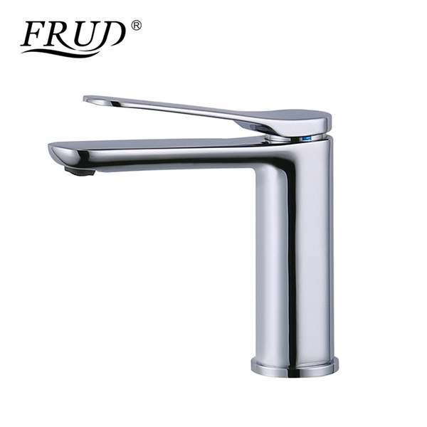 FRUD Water Saving Faucet Bathroom Basin Faucet Silver Single Handle Hot & Cold Water Mixer Taps Wash Basin Kitchen Faucet Y10129