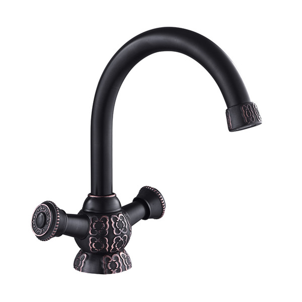 New Oil Rubbed Bronze ORB Purple Bathroom Bath Vessel Basin Faucet Mixer Taps Dual Cross Handles 22C0512L