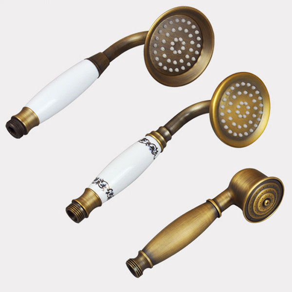 Free Shipping Universal Handheld Brass Water-Saving Shower Head Handshower For Shower Faucet Antique Brass Finish