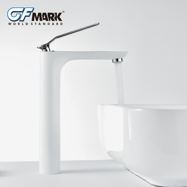GFmark Bathroom Faucet High Quality Brass Basin Sink Water Taps Modern Design White Sink Mixer Tap High Bath Faucet Mixer