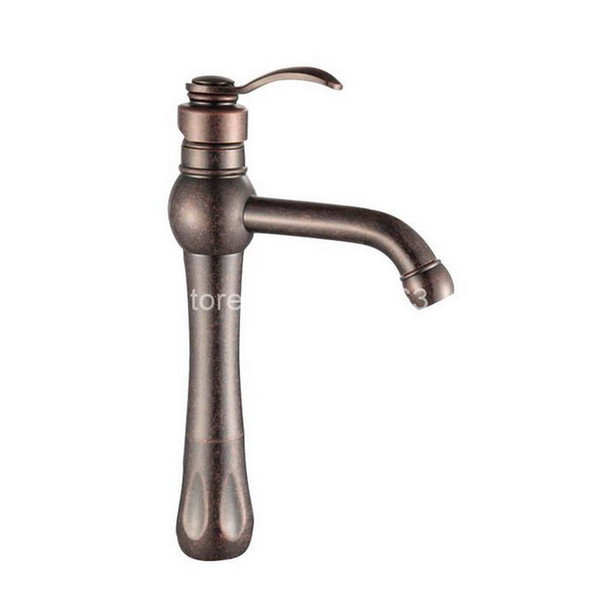 Free Shipping! Antique Red Copper Single Handle Bathroom Vessel Sink Faucet Mixer Taps ann011