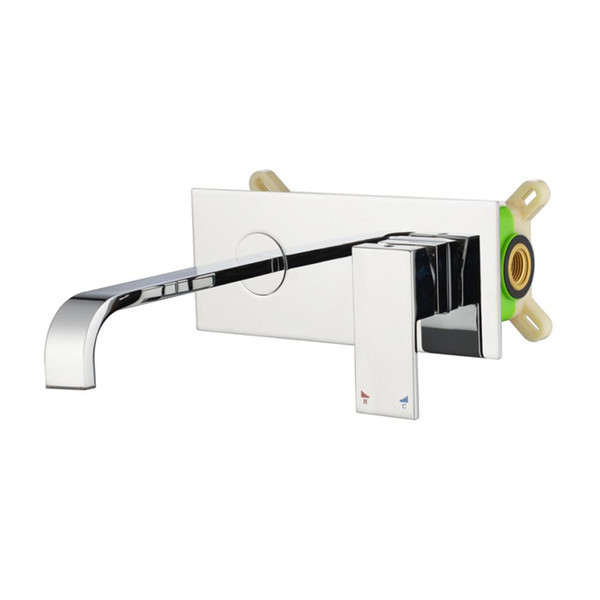 Concealed Bathroom Faucet Basin Sink Faucets With Embedded Box Chrome Finished Brass Mixer Water Taps Hot Cold Control Valve