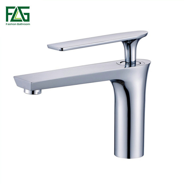 FLG Modern Washbasin Design Bathroom Faucet Mixer Waterfall Hot And Cold Chrome/Black Water Taps For Basin Of Bathroom 254-11