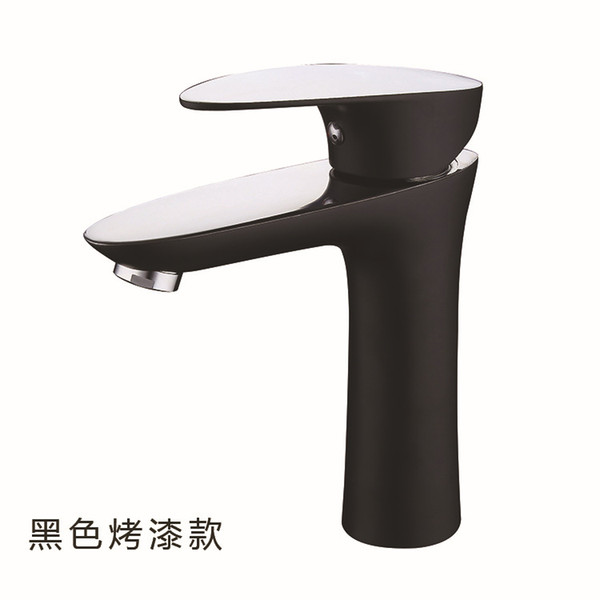 Classic Electroplate Basin Faucets Brass Painting Black Color Kitchen Facuet Single Handle Hole Mixer Water Tap Deck Mount Taps