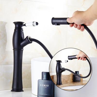 Bathroom Faucet Soild brass antique brass Basin Mixer Bath Antique Faucet torneira Sink Water pull out spout basin water taps