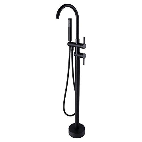 Freestanding Bathtub Faucet Tub Filler Tub Faucet Solid Black