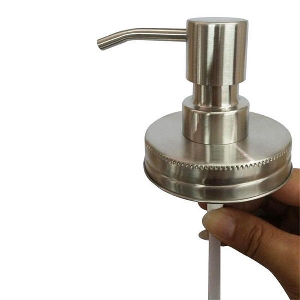 Diy Hand Soap Dispenser Pump Parts Stainless Steel Style Mason Jar Countertop Soaps Lotion Dispensers Nozzle Polish Practical 7 5hx gg