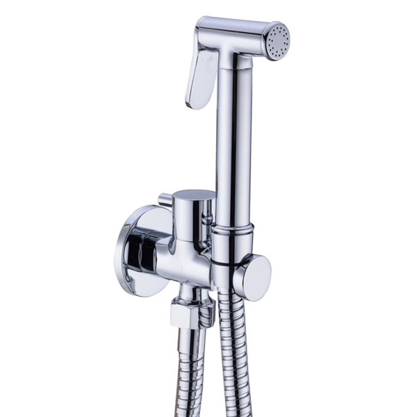 chrome brass bidet spray hand held douche shattaf bidet sprayer anal clean faucet sanitary ware