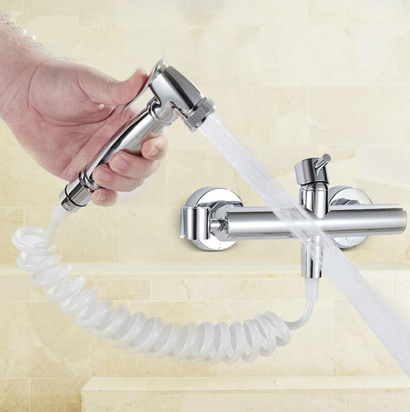 Bidets Bidet Faucet Set Hot and Cold Mixer Tap Wall Mounted High Pressure Toilet Bidet Spray Nozzle Spray Gun Bidet Faucets