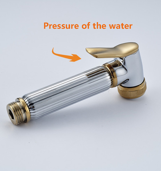 Chrome & Golden Hand-held Toilet Plating Spray Nozzle Sprinkler Shower Head Bidet