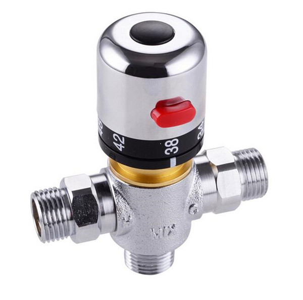 Free Shipping Brass thermostatic valve temperature mixing valve solar water heater valve parts brass thermostatic mixer