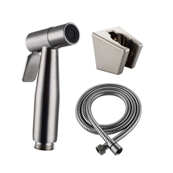 Hand Held Bidet Sprayer Premium Stainless Steel Sprayer Shattaf - Brushed Nickel Bidet Set for Toilet, Hand Bidet Sprayer for Toilet