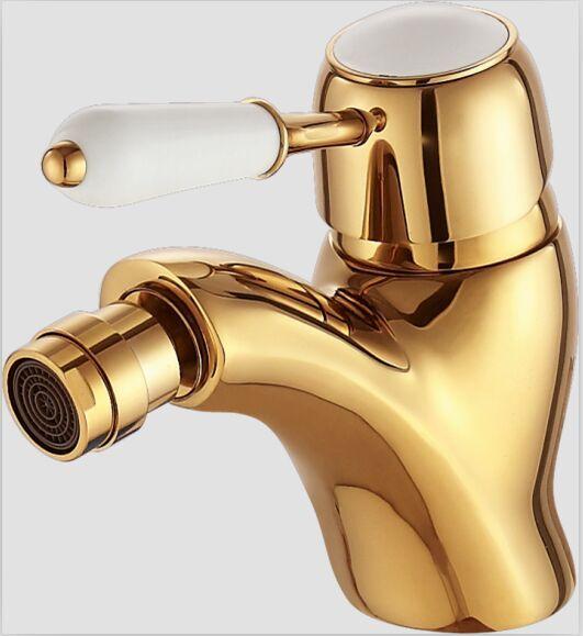 Singe hole bathroom bidet faucet mixer tap Gold clour