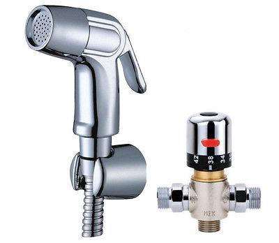 Hot sale Chrome shattaf toilet ABS bidet sprayer Head with hot&cold water Wash Mixing valve