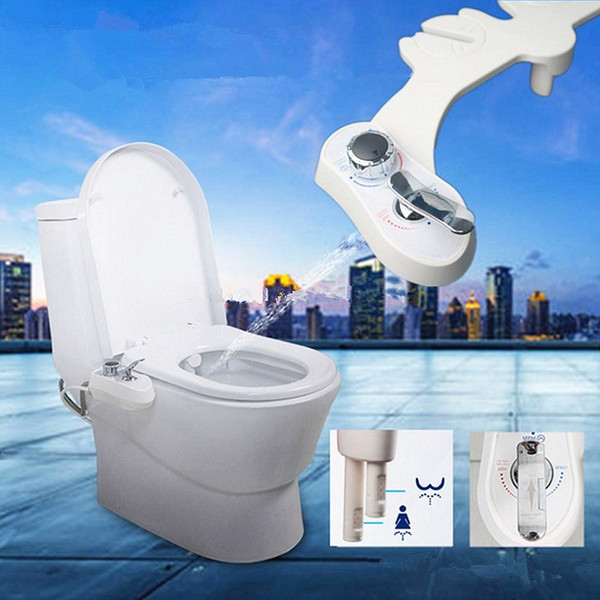 High quality plastic bidet with double nozzles,women washing butt smart seat bidet,Hot and cold water bidet sprayer,J17130