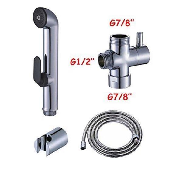 Bathroom Toilet ABS Bidet Sprayer Handheld Head with Brass 7/8