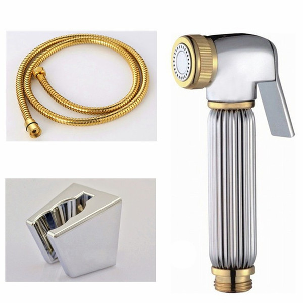 copper chrome Brass Women Hand held toilet cold Bidet Shower set Toilet Jet Cleaner Portable Bidet Faucet High Pressure Shower Head BD213-a